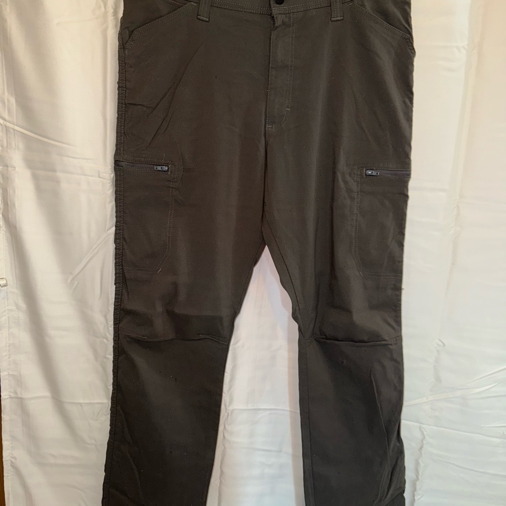 Wrangler Dark Green Cargo Pants Durable Cotton Blend
